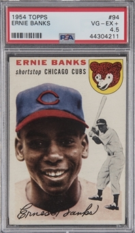 1954 Topps #94 Ernie Banks Rookie Card – PSA VG-EX+ 4.5